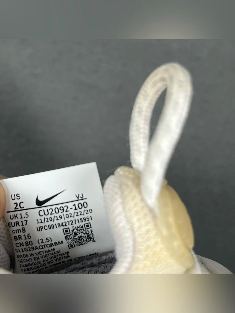 Nike Air Max 2090 (TD) Shoes White Grey Size 2C